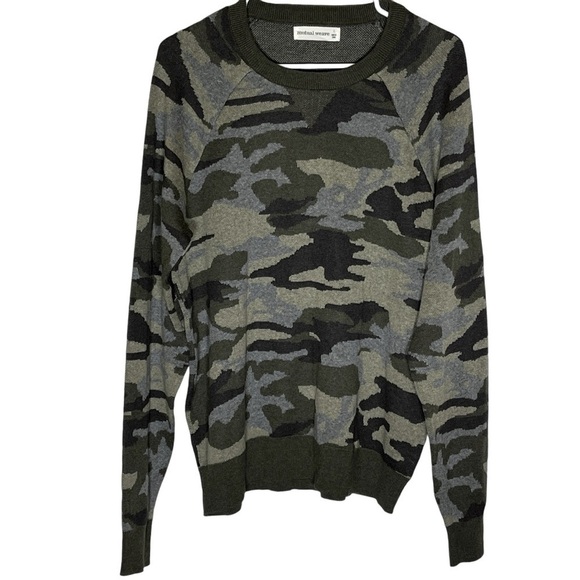 Mutual Weave Pullover Camo Long Sleeve Sweater Men’s Large - Picture 1 of 11